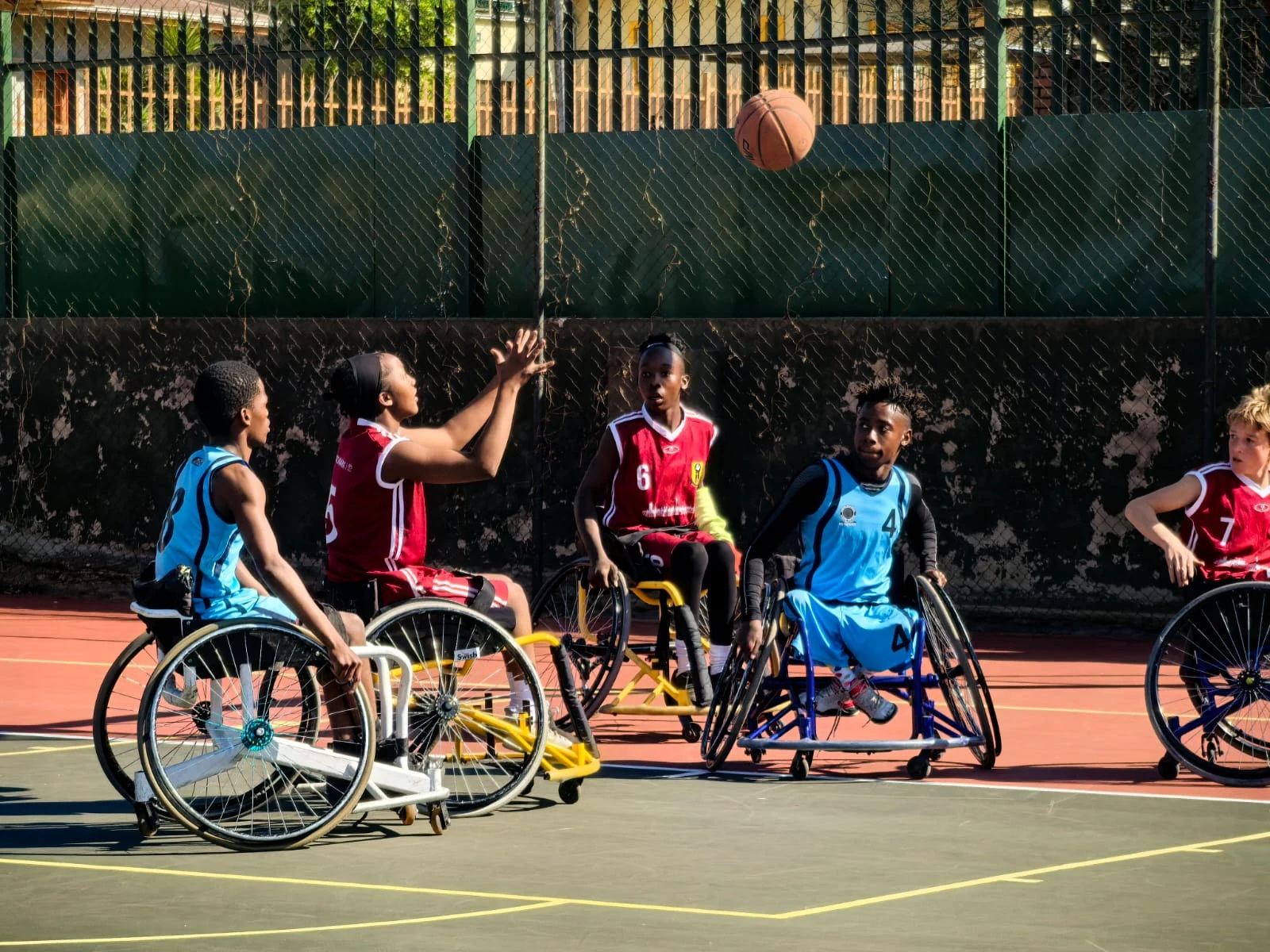 An original photograph retained from sports on the school website.
