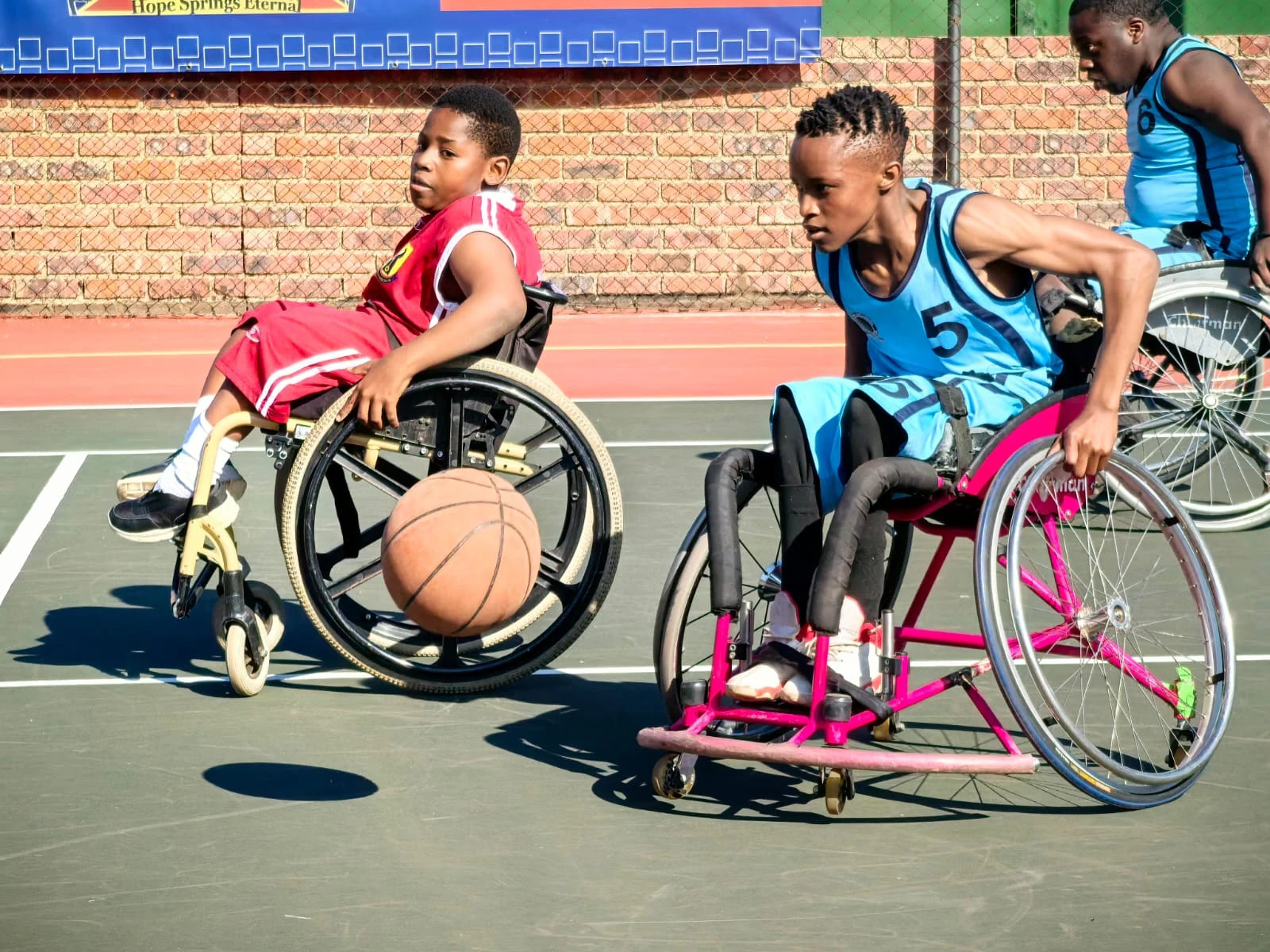 An original photograph retained from sports on the school website.