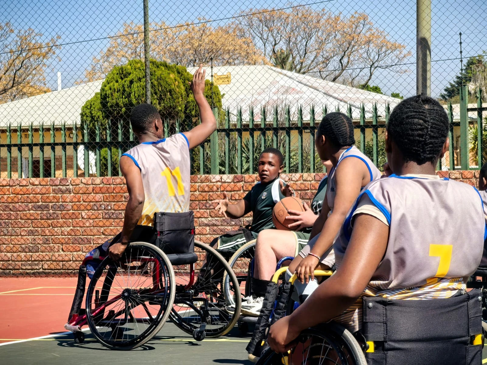 An original photograph retained from sports on the school website.
