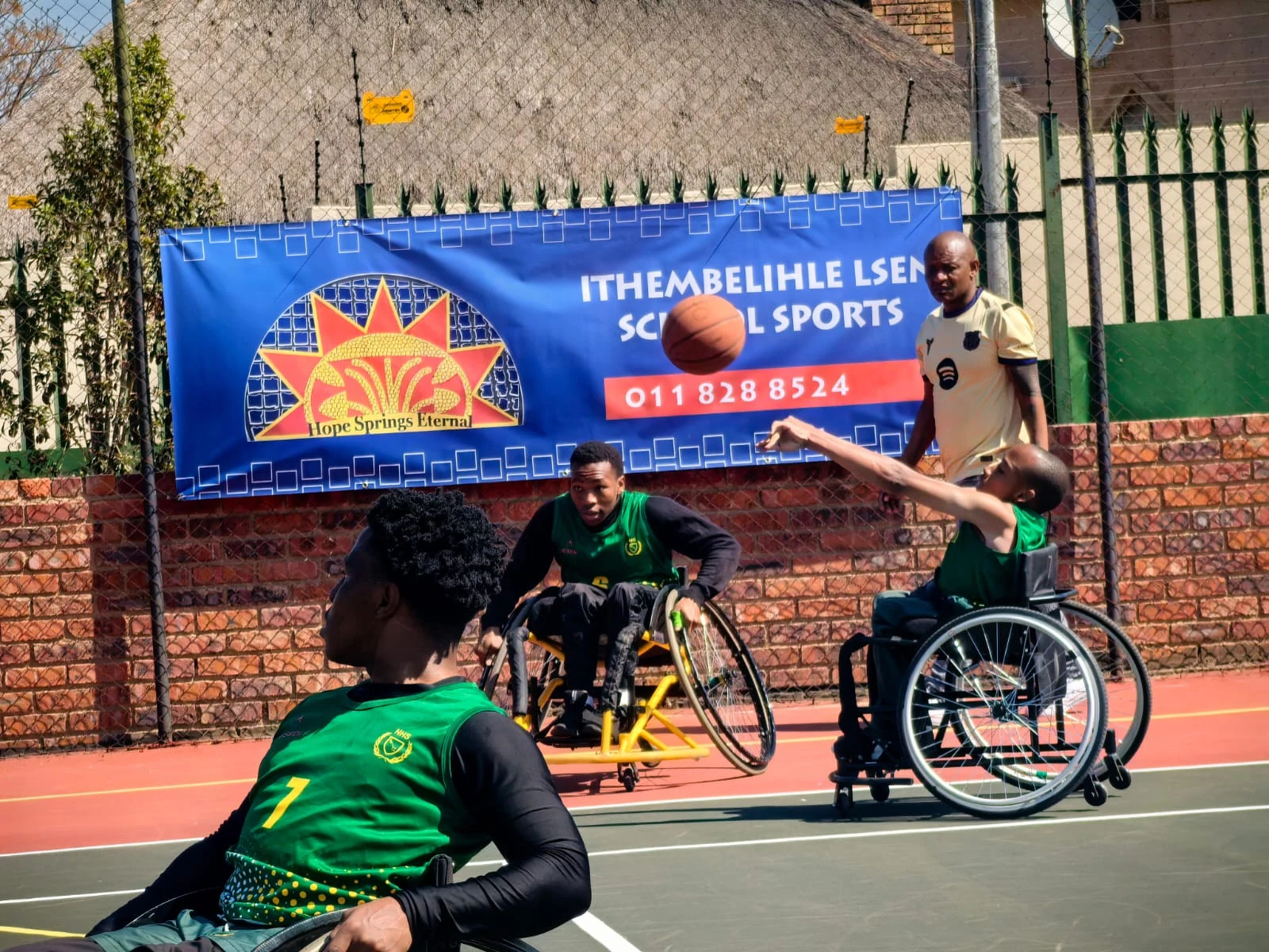 An original photograph retained from sports on the school website.